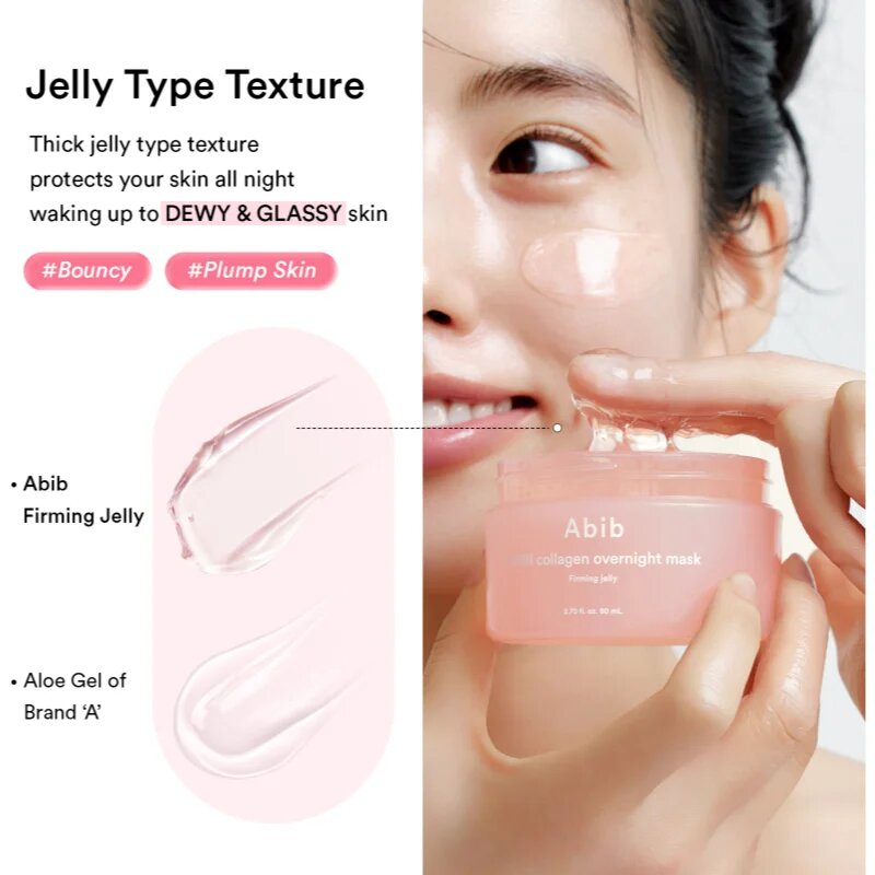 Abib PDRN Collagen Overnight Mask Firming Jelly mască facială de noapte cu efect de fermitate cu efect de hidratare 80 ml