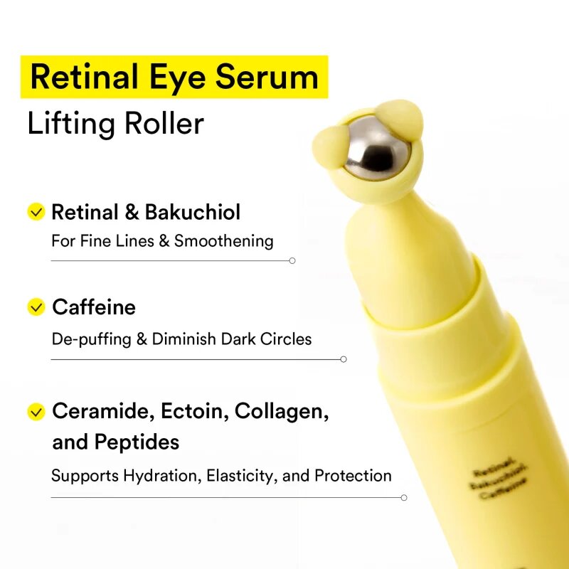 Abib Retinal Eye Serum Lifting Roller Roll-on pentru ochi racoritor impotriva ridurilor si a punctelor negre 15 ml
