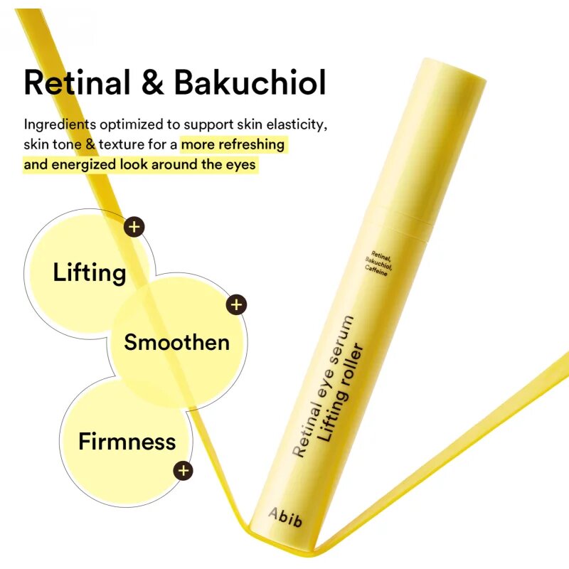 Abib Retinal Eye Serum Lifting Roller Roll-on pentru ochi racoritor impotriva ridurilor si a punctelor negre 15 ml