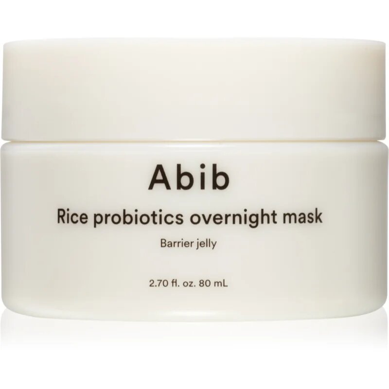 Abib Rice Probiotics Overnight Mask Barrier Jelly masca faciala de noapte pentru hidratare intensa 80 ml
