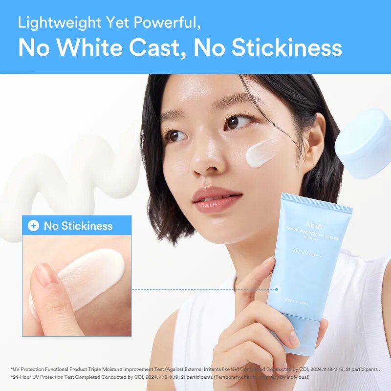 Abib Sedum Hyaluron Watery Tube Sunscreen crema de soare pentru fata cu efect calmant SPF 50+ 50 ml