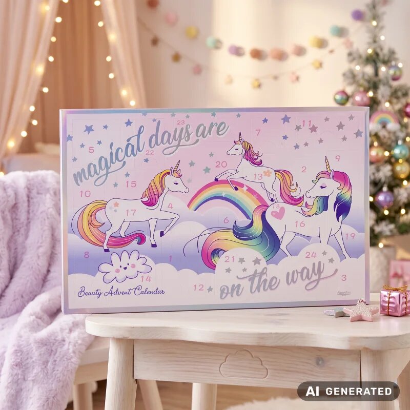 Accentra Beauty Advent Calendar Unicorn Calendar de Crăciun pentru copii