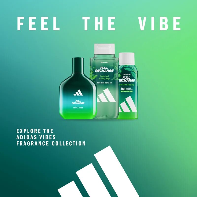 Adidas Vibes Full Recharge gel de duș unisex 400 ml