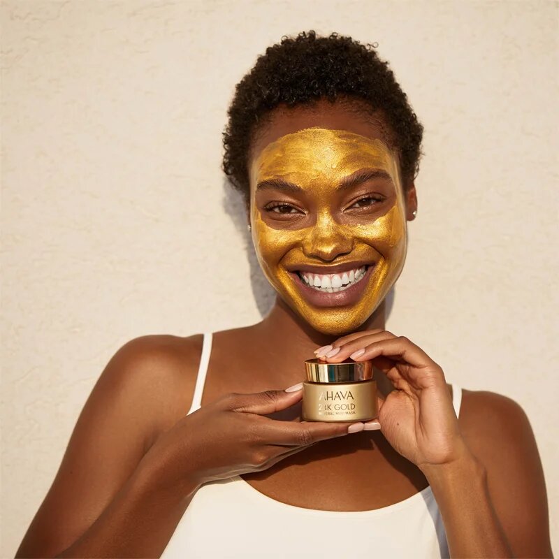 Ahava Mineral Mud 24K Gold mască minerală de nămol cu aur de 24 de karate 50 ml