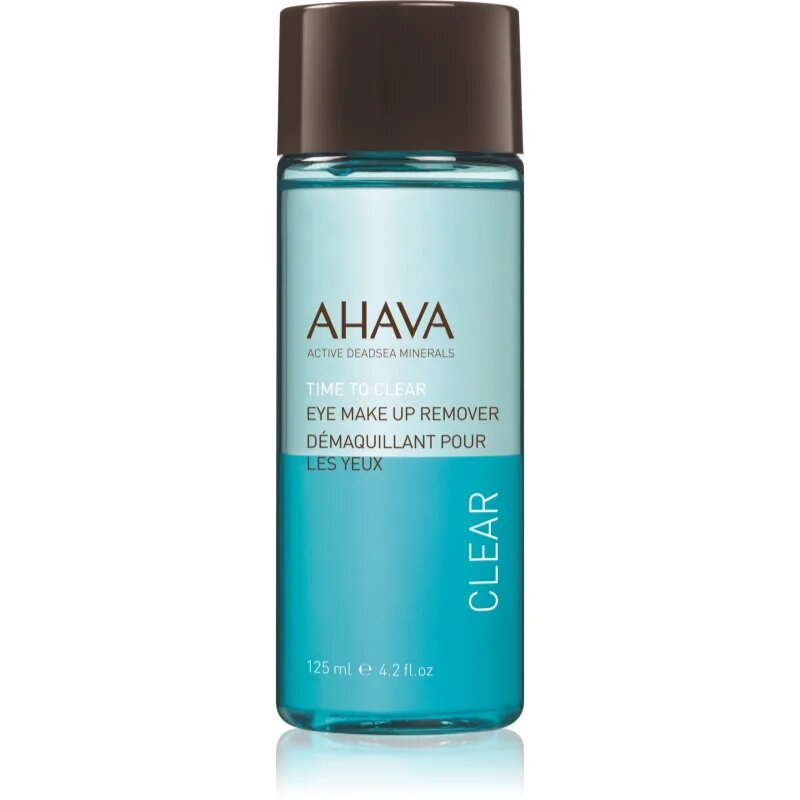 Ahava Time To Clear demachiant pentru indepartarea machiajului rezistent la apa pentru ochi sensibili 125 ml