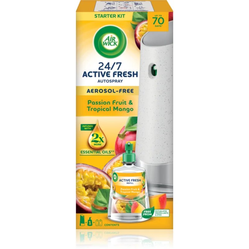 Air Wick Active Fresh Passion Fruit & Tropical Mango odorizant de aer automat cu reîncărcare 228 kg