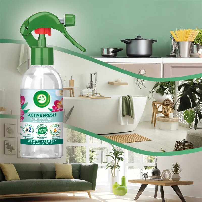 Air Wick Active Fresh Spray Eucalyptus & Freesia spray pentru camera 237 ml