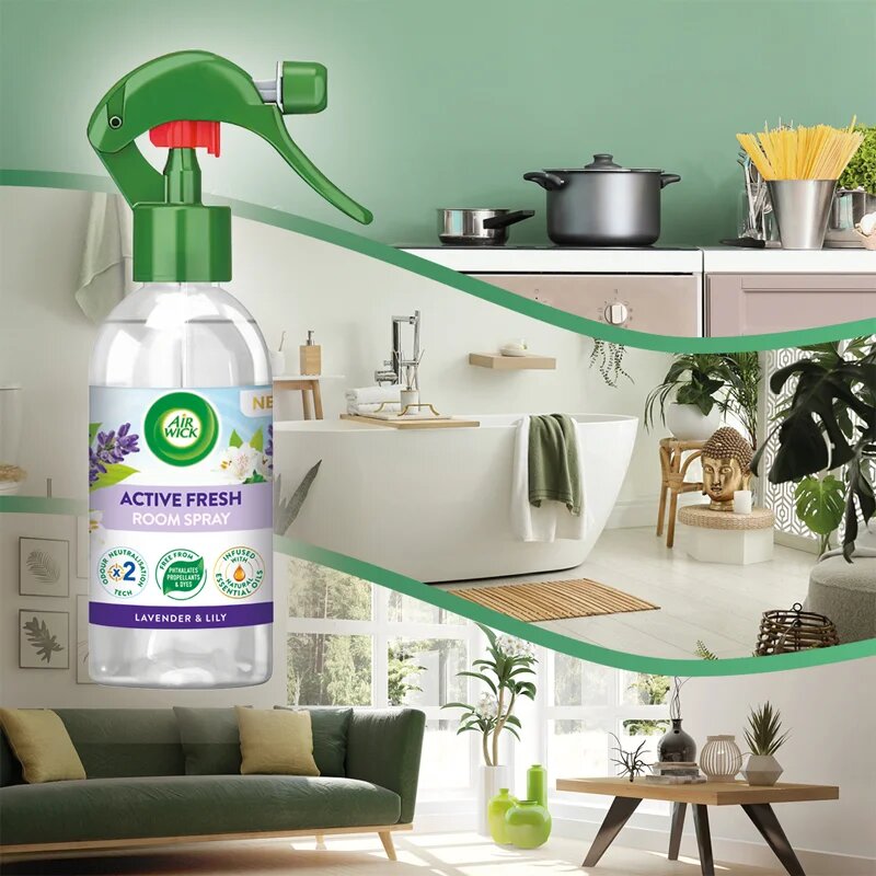 Air Wick Active Fresh Spray Lavender & Lily spray pentru camera cu esente de lavanda 237 ml