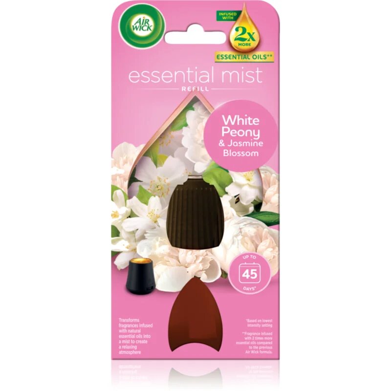 Air Wick Essential Mist White Peony & Jasmine Blossom reumplere în aroma difuzoarelor 20 ml