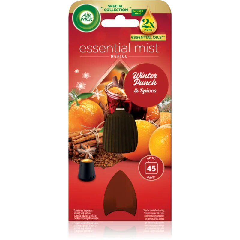 Air Wick Essential Mist Winter Punch & Spices reumplere în aroma difuzoarelor 20 ml