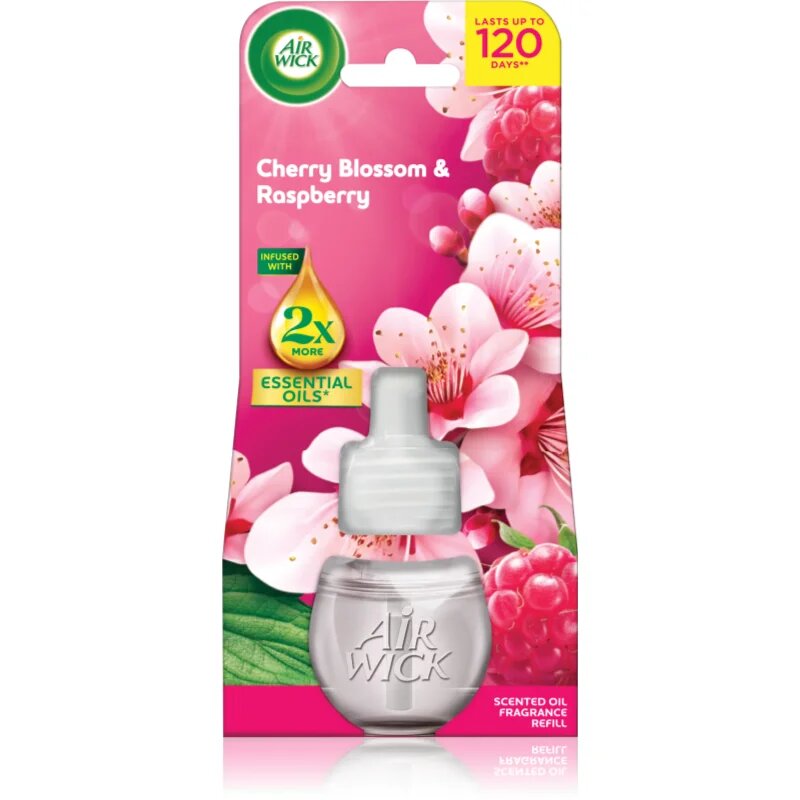 Air Wick Essential Oils Cherry Blossom & Rasberry rezervă pentru difuzorul electric 19 ml