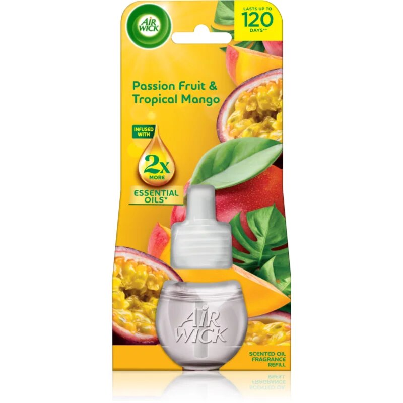 Air Wick Essential Oils Electric Passion Fruit & Tropical Mango rezervă pentru difuzorul electric 19 ml