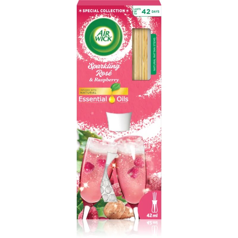 Air Wick Essential Oils Sparkling Rosé & Rasberry aroma difuzor cu rezervã 25 ml