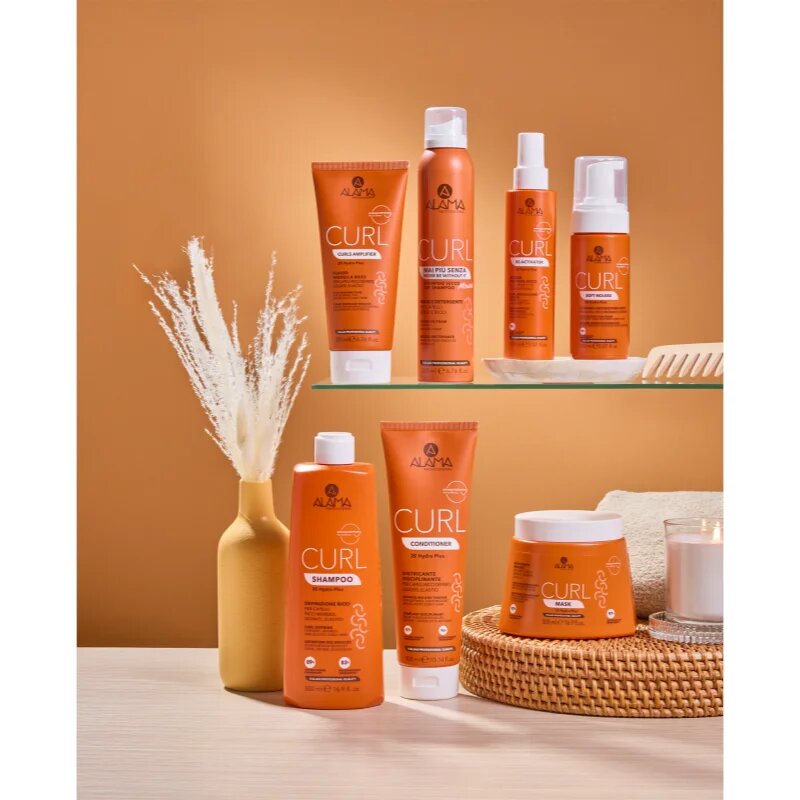 Alama Professional Curl Dry Shampoo Mousse șampon uscat pentru par ondulat si cret 200 ml