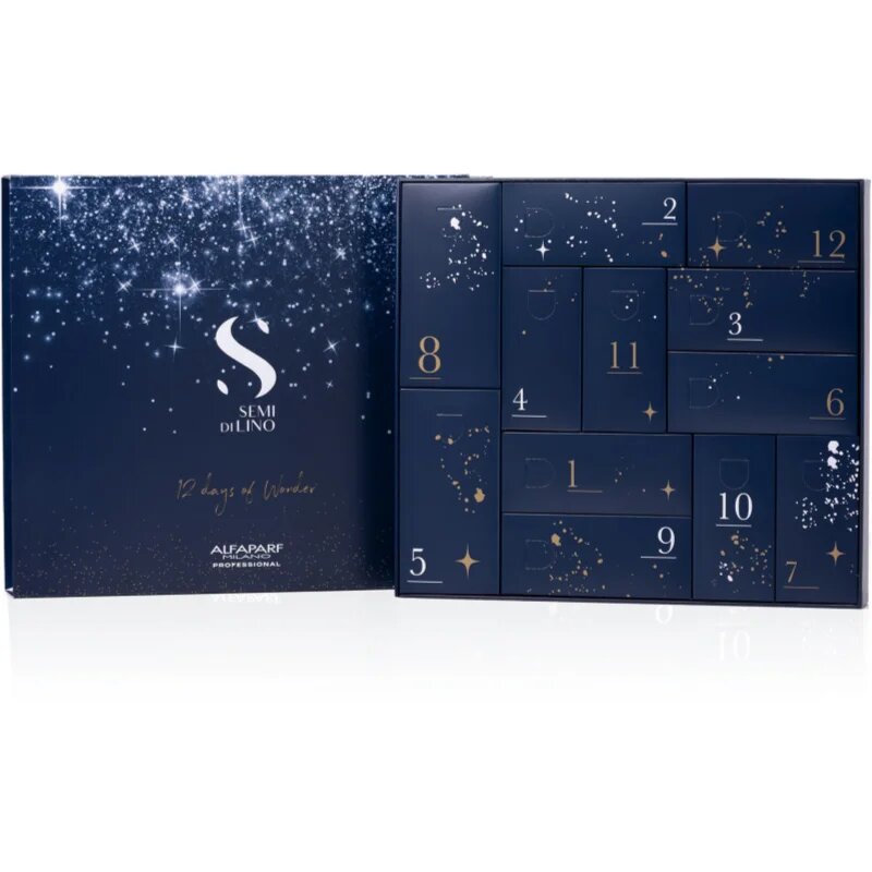 Alfaparf Milano Semi di Lino Advent Calendar Calendar de Crăciun pentru frumusețea părului și a pielii