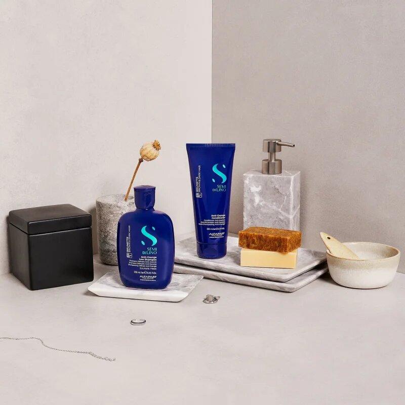 Alfaparf Milano Semi di Lino Brunette șampon nuanțator neutralizarea subtonurilor de alamă 250 ml