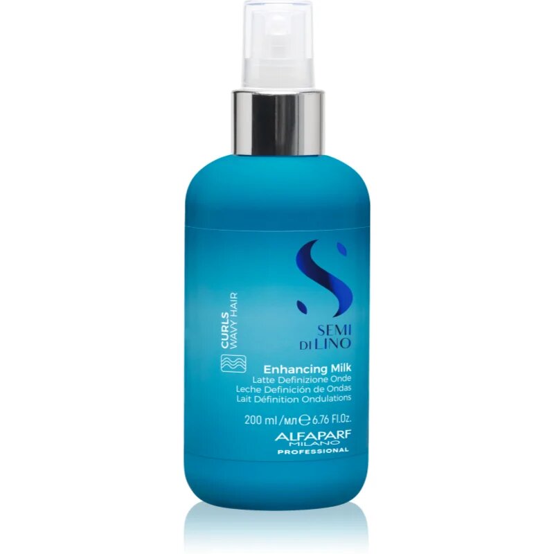 Alfaparf Milano Semi Di Lino Curls Enhancing Milk crema pentru definire pentru întărirea părului creț și ondulat 200 ml