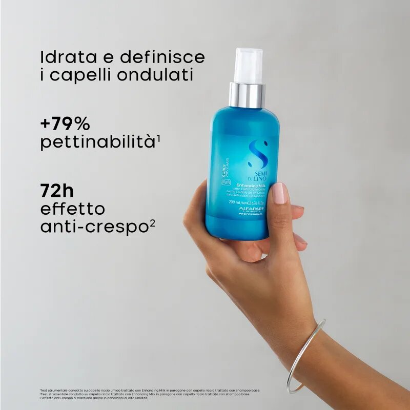 Alfaparf Milano Semi Di Lino Curls Enhancing Milk crema pentru definire pentru întărirea părului creț și ondulat 200 ml