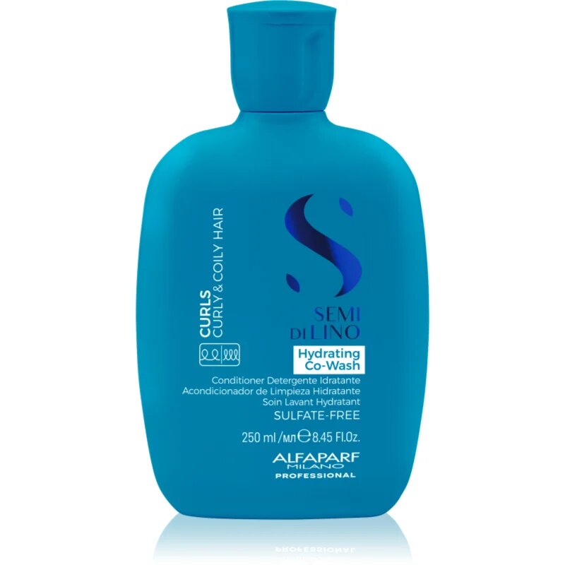 Alfaparf Milano Semi Di Lino Curls Hydrating Co-Wash cremă de spălare pentru par si scalp 250 ml