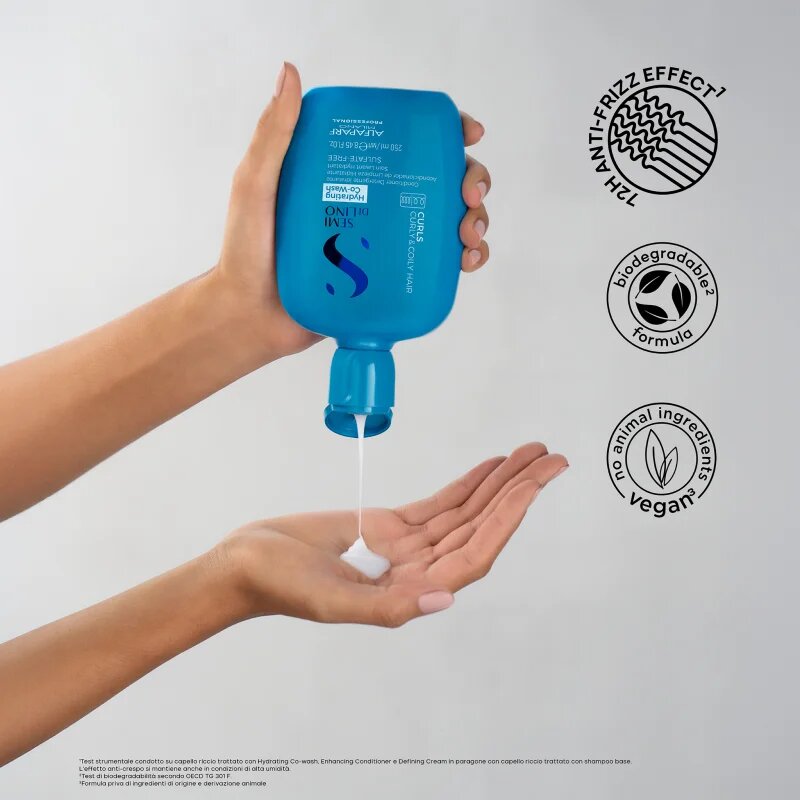 Alfaparf Milano Semi Di Lino Curls Hydrating Co-Wash cremă de spălare pentru par si scalp 250 ml