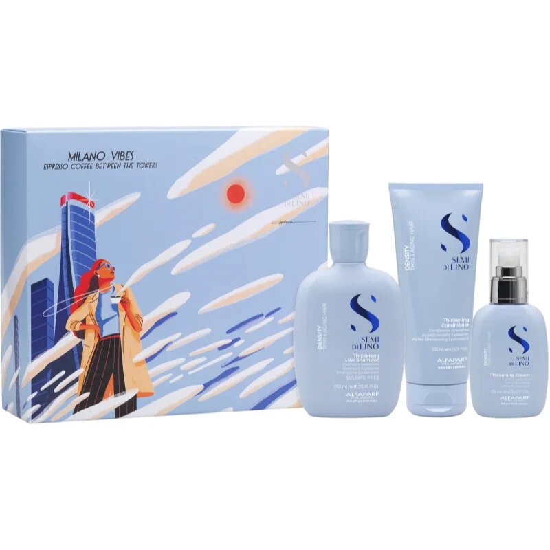 Alfaparf Milano Semi di Lino Density Holiday Kit set cadou pentru par fin