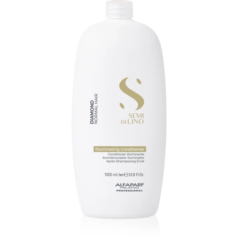 Alfaparf Milano Semi di Lino Diamond Illuminating balsam pentru păr ușor de pieptănat cu efect iluminator 1000 ml