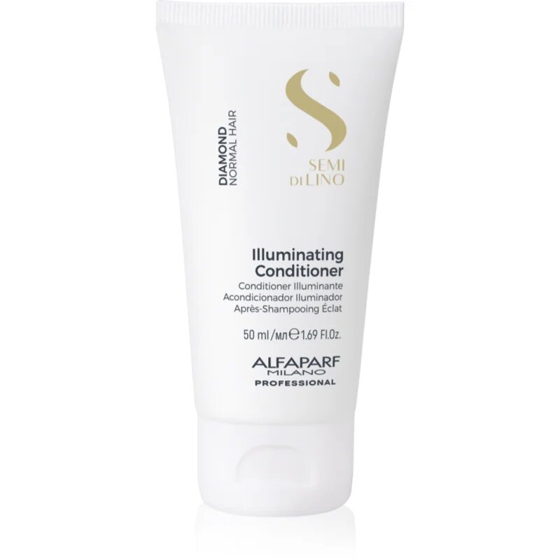 Alfaparf Milano Semi di Lino Diamond Illuminating balsam pentru păr ușor de pieptănat cu efect iluminator 50 ml