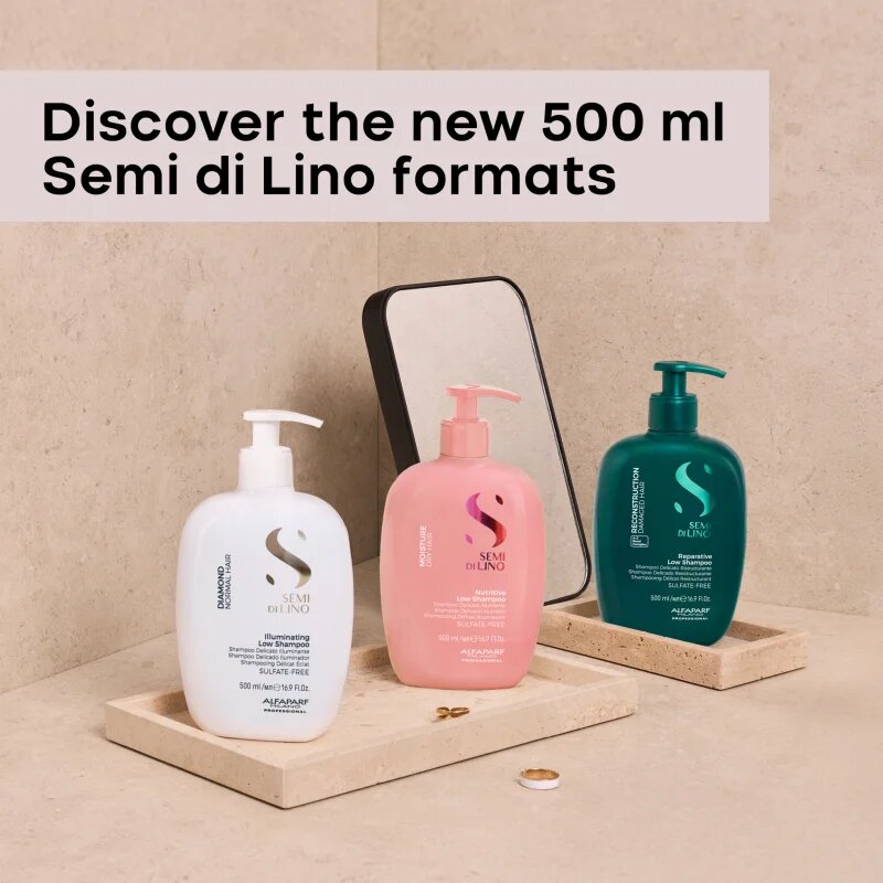 Alfaparf Milano Semi di Lino Diamond Illuminating sampon pentru stralucire pentru par normal 500 ml