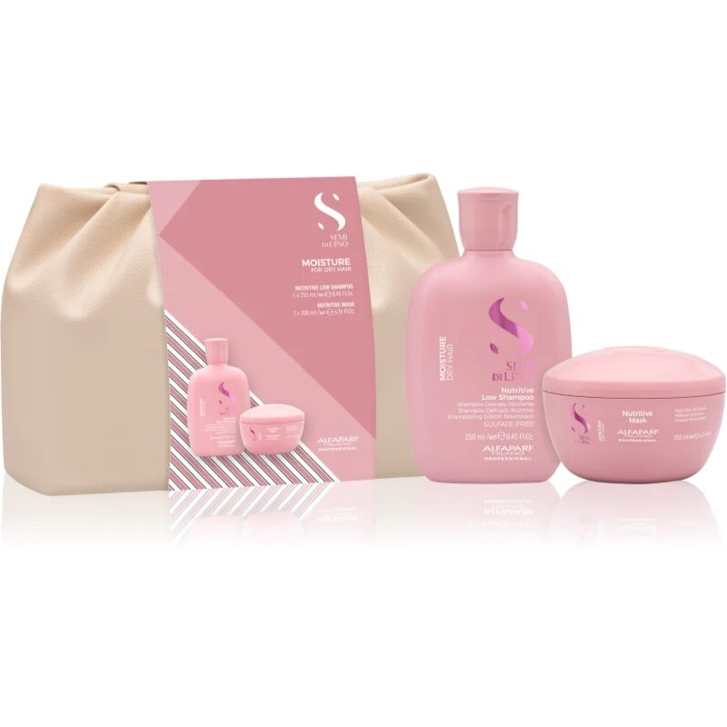 Alfaparf Milano Semi di Lino Moisture Duo Kit set cadou pentru par uscat
