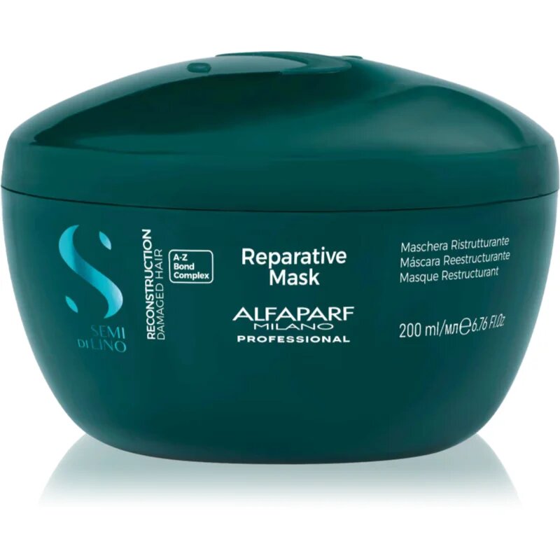 Alfaparf Milano Semi di Lino Reconstruction Reparative Mask masca regeneratoare pentru par deteriorat 200 ml