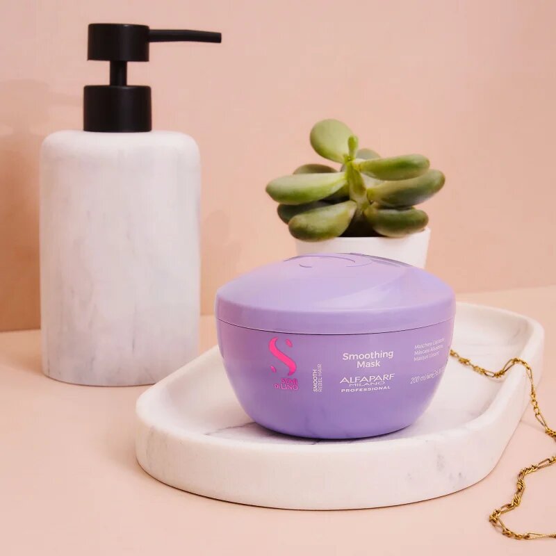 Alfaparf Milano Semi di Lino Smooth masca de netezire pentru par indisciplinat 200 ml