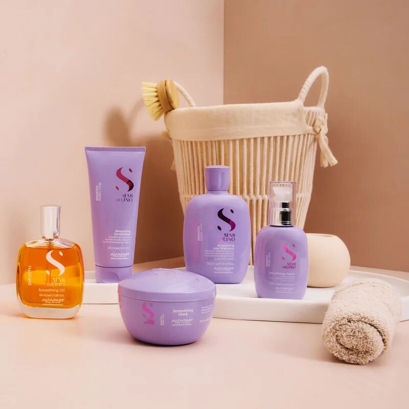 Alfaparf Milano Semi di Lino Smooth masca de netezire pentru par indisciplinat 200 ml