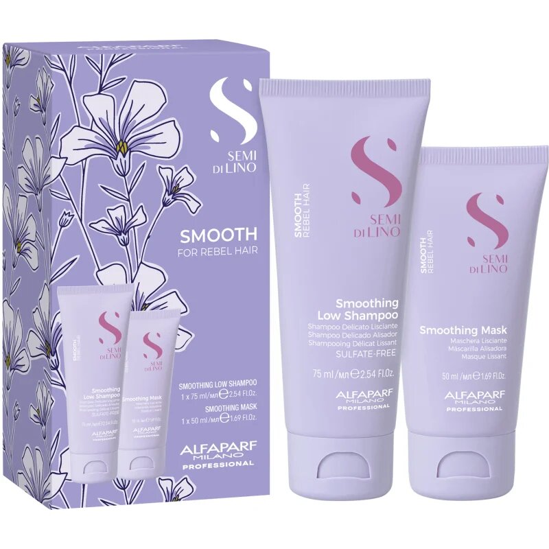 Semi di Lino Smooth Minisize Kit Set de călătorii pentru par indisciplinat