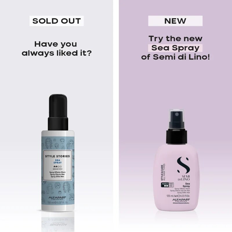 Alfaparf Milano Semi di Lino Style&Care Sea spray spray cu sare pentru texturarea părului 125 ml