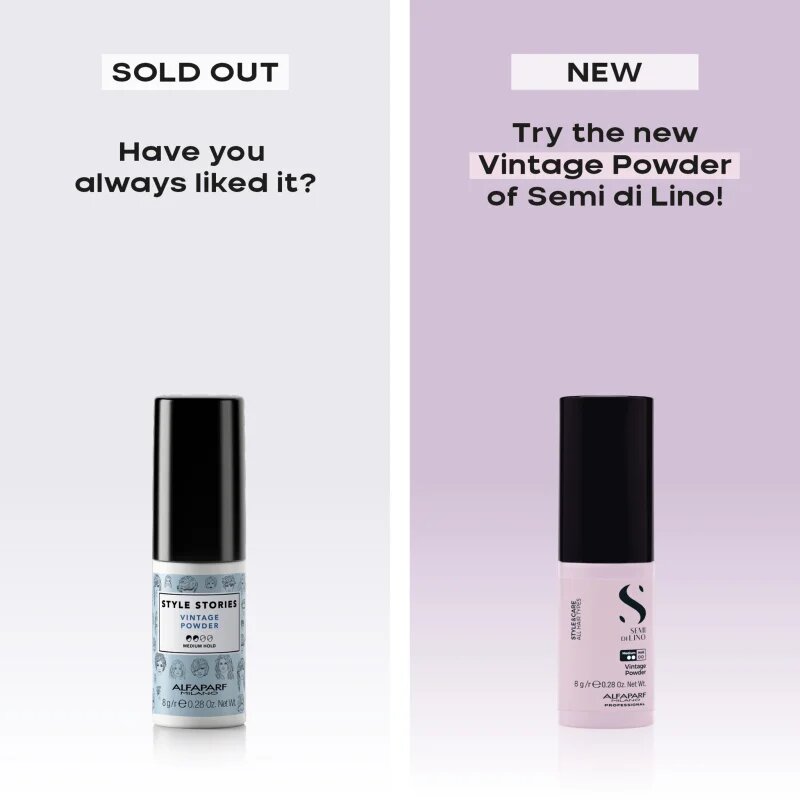 Alfaparf Milano Semi di Lino Style&Care Vintage powder pudră pentru păr cu fixare medie 8 g