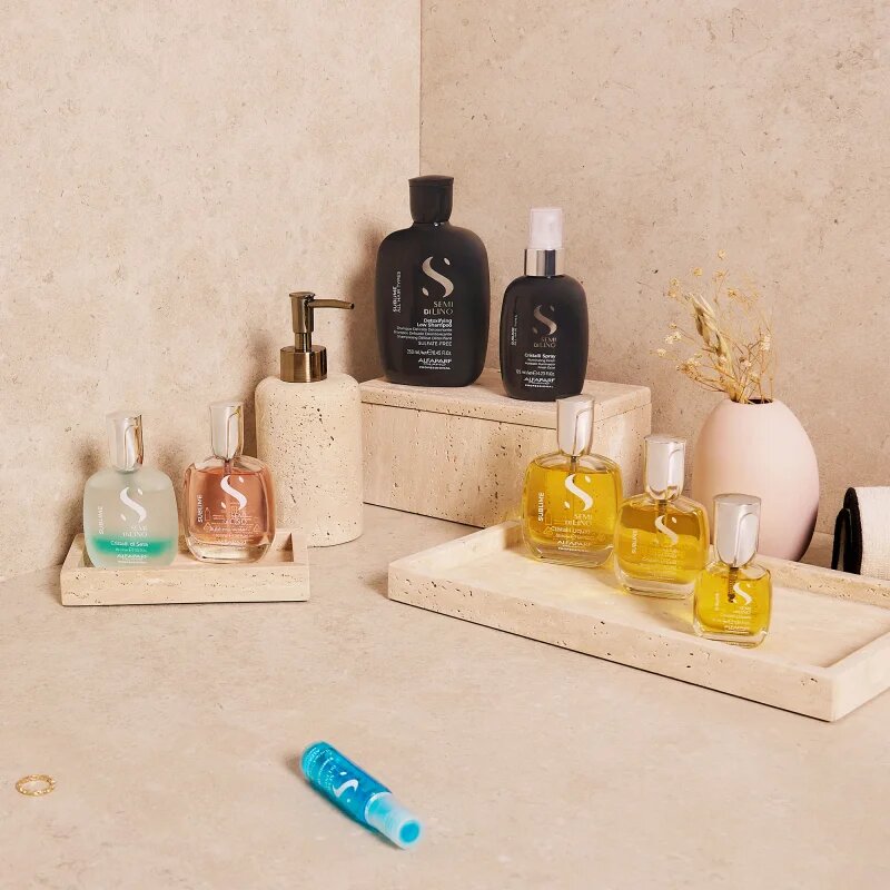 Alfaparf Milano Semi di Lino Sublime Cristalli ser pentru par pentru un par stralucitor si catifelat 45 ml