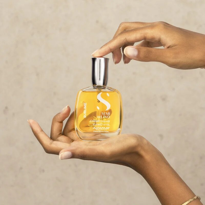 Alfaparf Milano Semi di Lino Sublime Cristalli ulei hidratant pentru un par stralucitor si catifelat 50 ml