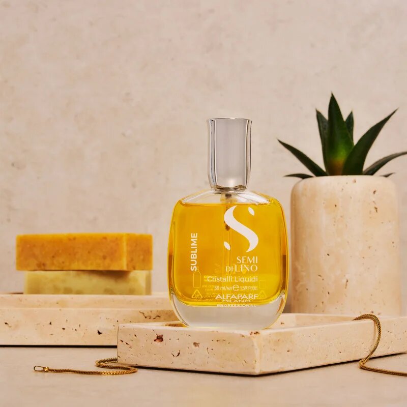 Alfaparf Milano Semi di Lino Sublime Cristalli ulei hidratant pentru un par stralucitor si catifelat 50 ml