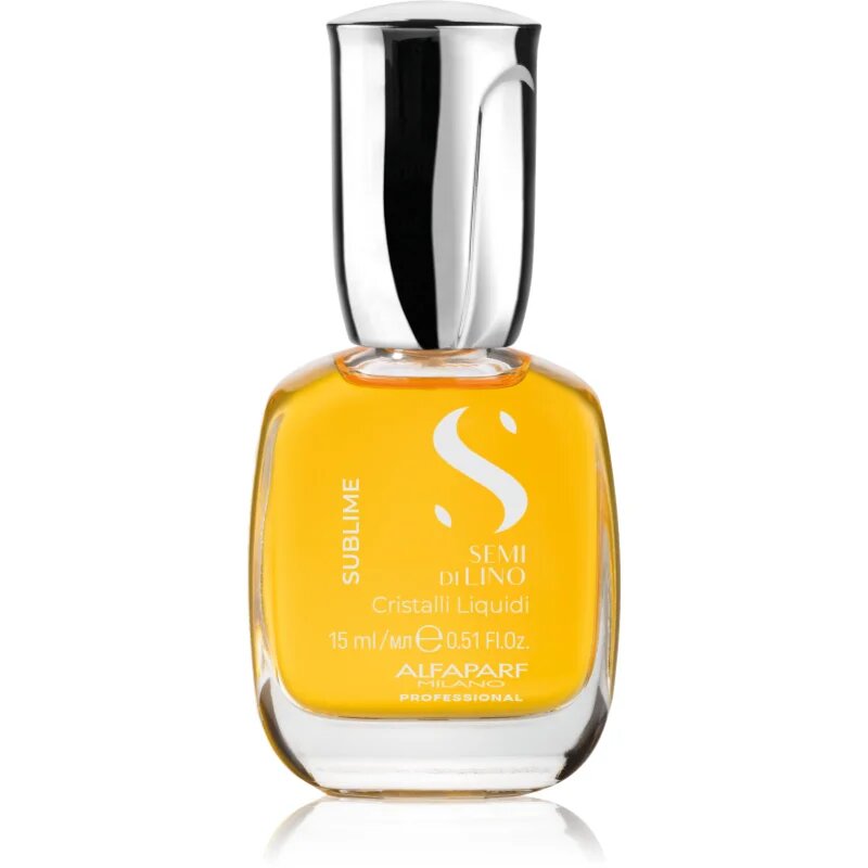 Alfaparf Milano Semi di Lino Sublime Cristalli ulei hidratant pentru un par stralucitor si catifelat White Box 15 ml