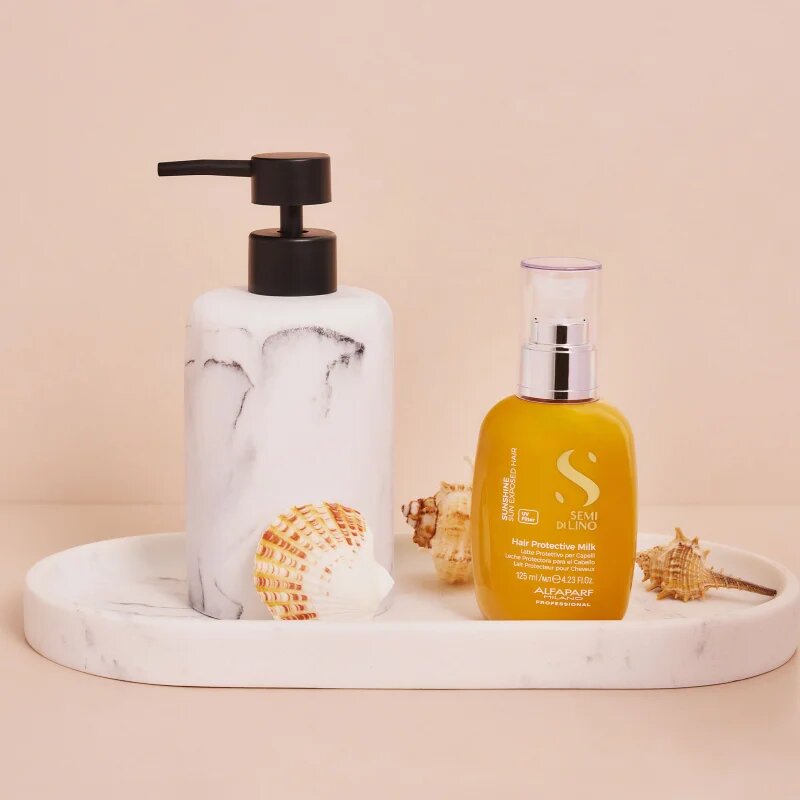 Alfaparf Milano Semi di Lino Sunshine lapte pentru par ce nu necesita clatire pentru par expus la soare 125 ml