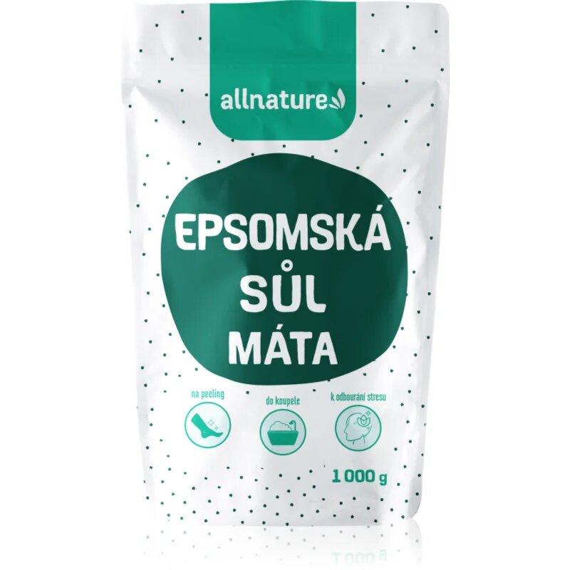 Allnature Epsom salt Mint saruri de baie 1000 g