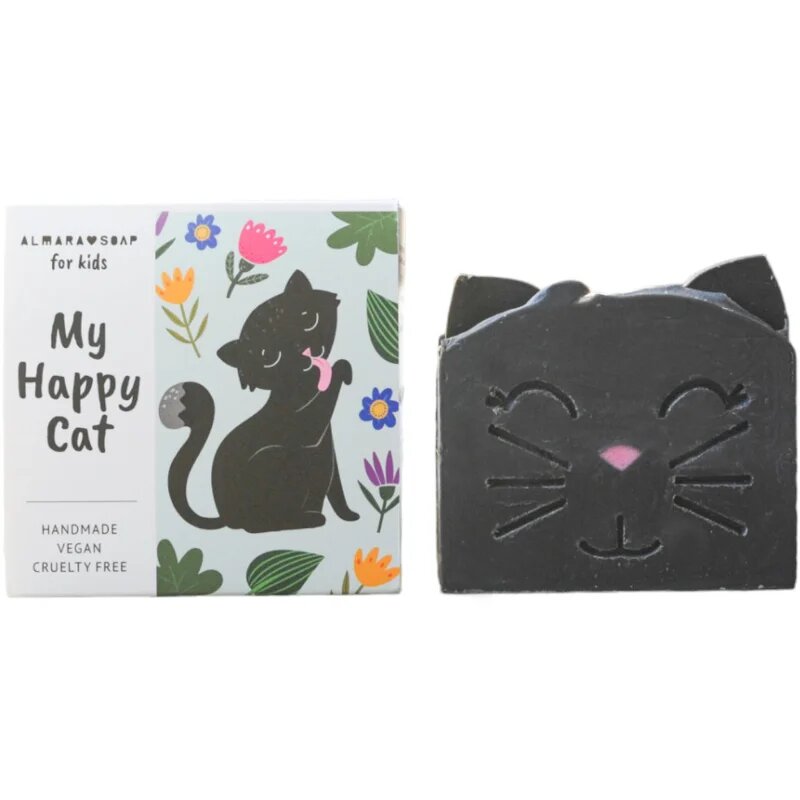 Almara Soap My Happy Cat sãpun lucrat manual cu arome de piersici pentru copii 100 g