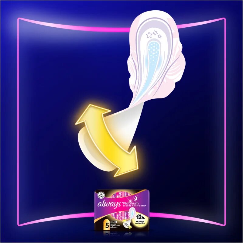 Always Platinum Secure Night Size 4 absorbante 10 buc