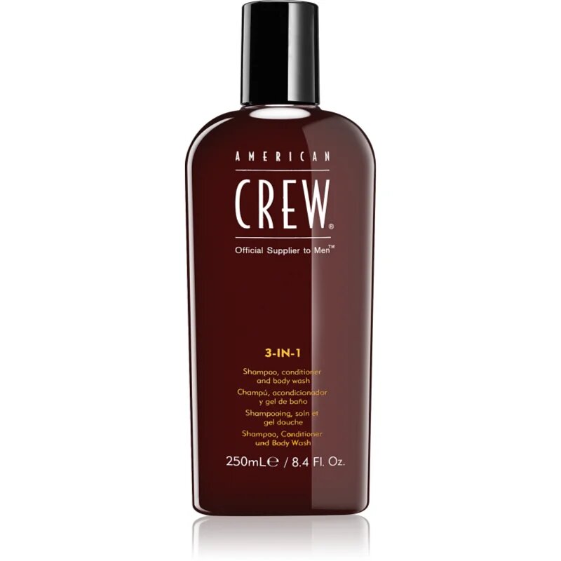 American Crew Hair & Body 3-IN-1 sampon balsam si gel de dus 3in1 pentru barbati 250 ml