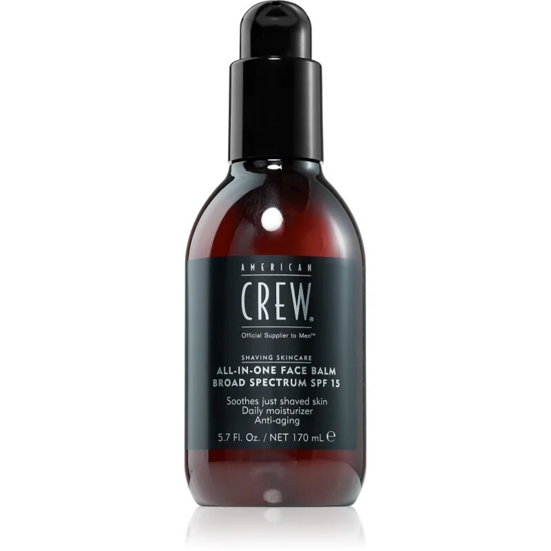 American Crew Shave & Beard ALL-IN-ONE Face Balm Broad Spectrum SPF 15 balsam după bărbierit SPF 15 170 ml