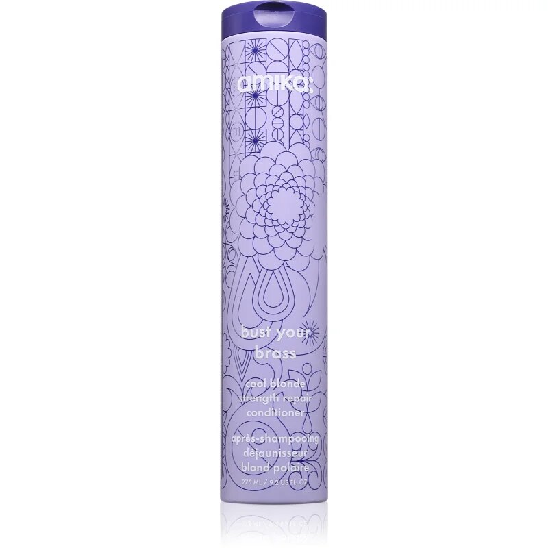 amika Bust Your Brass Cool Blonde Strenght Repair Conditioner balsam pentru par blond 275 ml