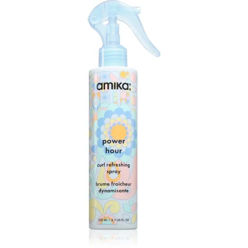 amika Power Hour Curl Refreshing Spray spray hidratant pentru par ondulat si cret 200 ml