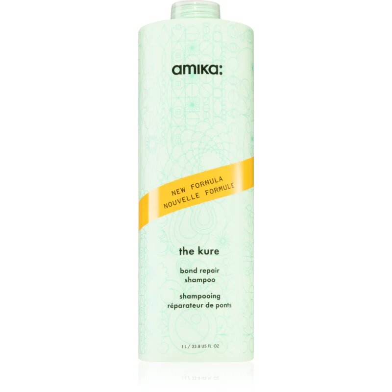 amika The Kure Bond Repair Shampoo Sampon de restaurare in profunzime pentru păr uscat și deteriorat cu proteine 1000 ml