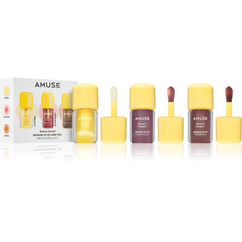 AMUSE Banana Lip Oil Mini Trio set cadou de buze
