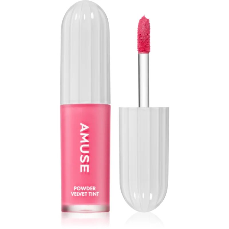 AMUSE Powder Velvet Tint Ruj de buze lichid de lunga durata cu efect matifiant culoare 02 Peanut Coral 3.3 g